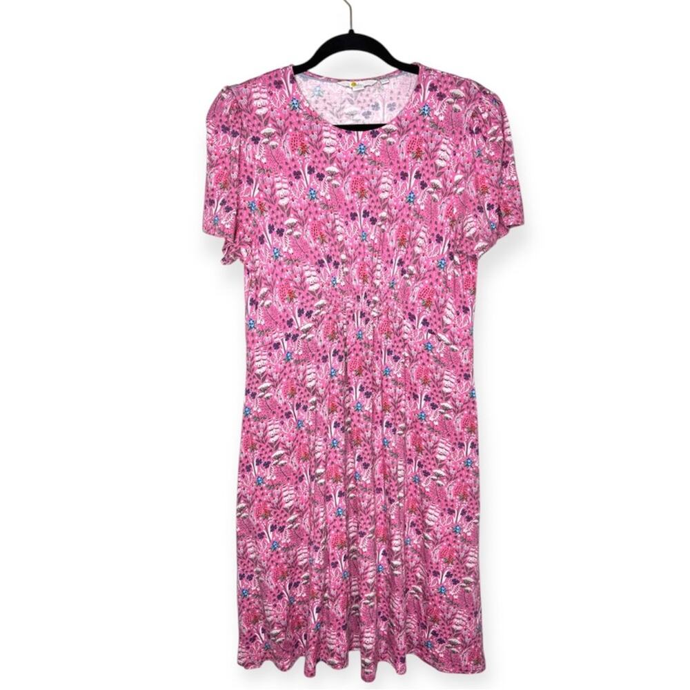 Boden Eva Pink Floral Patterned Dress wild strawberry Women’s size 10